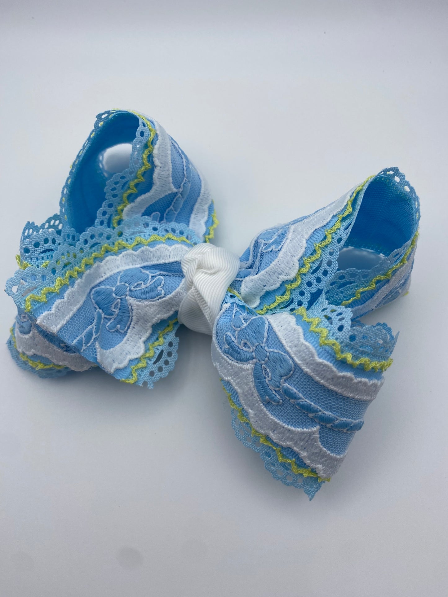 Blue & Yellow bow lace