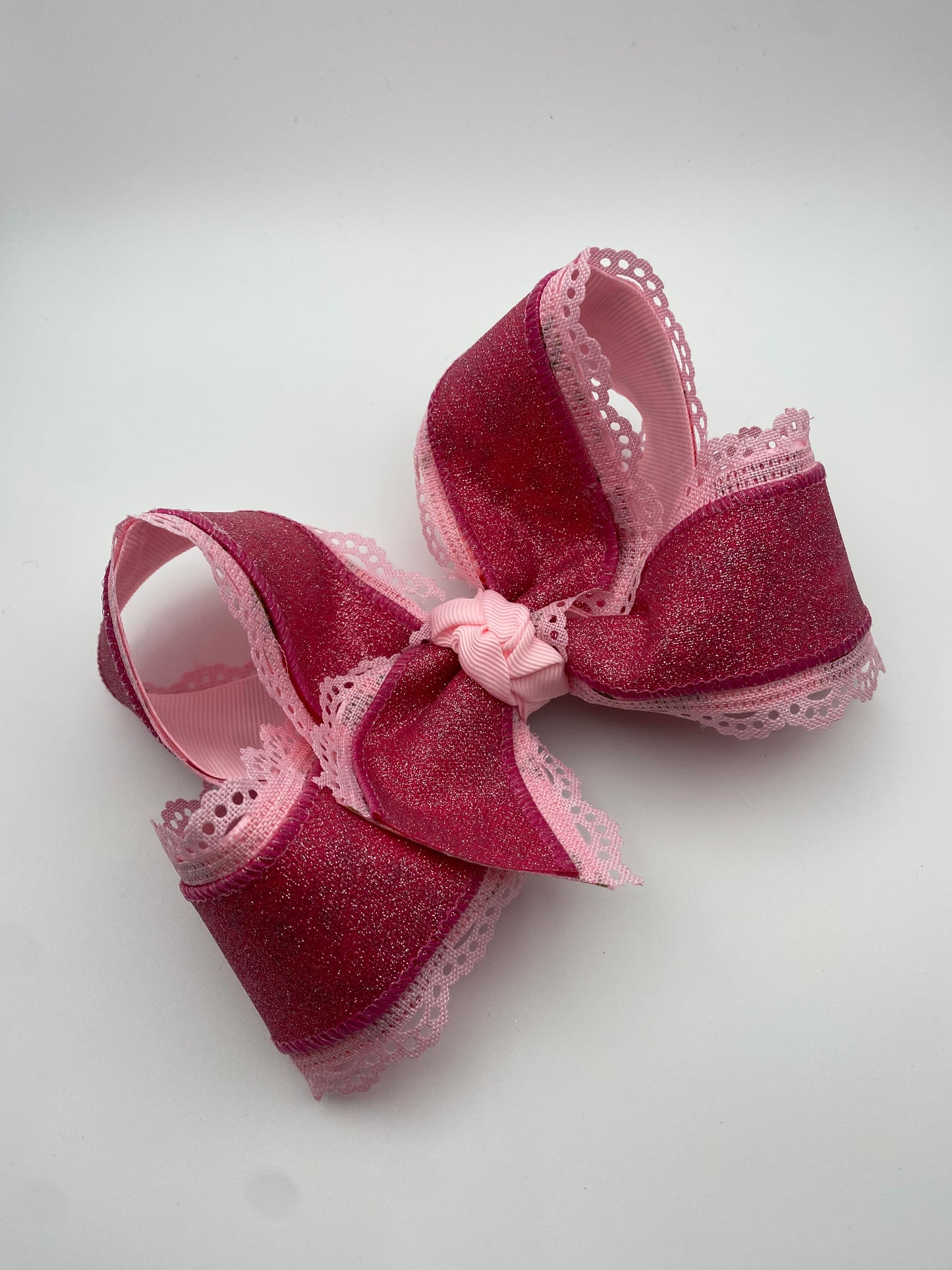 Pink Glitter Scalloped