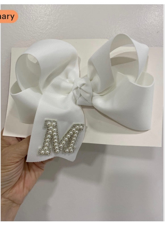 Classic Pearl Initial Bow