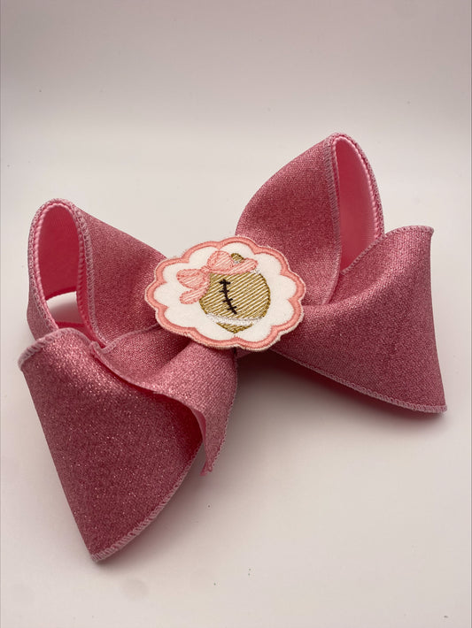 Interchangeable Football Glitter Bow